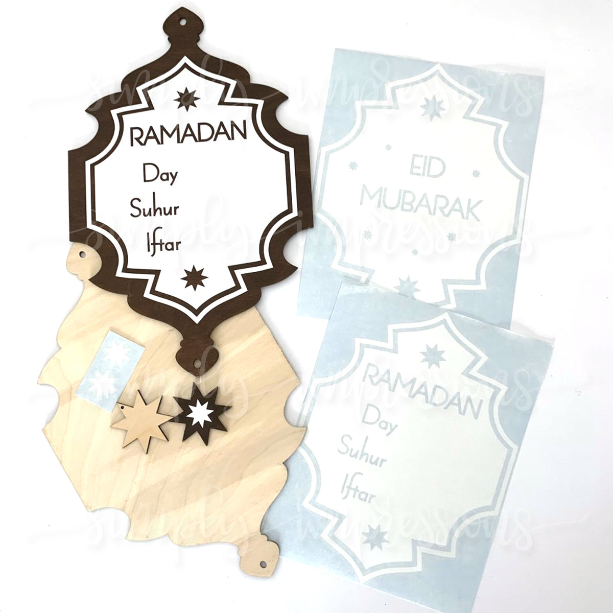 Set of 3 Ramadan Lanterns- Tracker & Duas and Mini Lantern