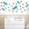 Arabic English Alphabet rockets & stars Modern Islamic decals designs Our Muslim decorations will teach your child to learn the letters with colorful custom wall art ideal for the mosque masjid school playrooms Muslim decorations