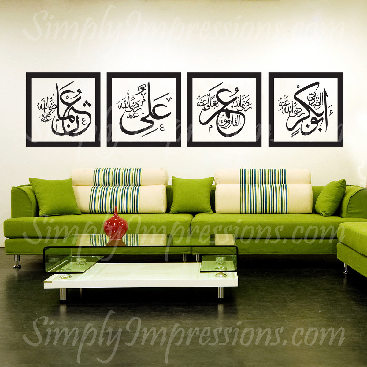 Four Khalifahs — Traditional Calligraphy