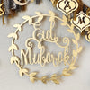 Eid Mubarak Wreath Wood Cutout