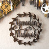 Ramadan Mubarak Wreath Wood Cutout