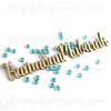 Free Standing Ramadan Mubarak Wood Cutout Hanging Table Decoration Sculpture laser cut wood sign decor for al Fitr and Ul Ahad Muslim Islamic artwork ornament center pieces for display Art is Hand painted stained and finished.